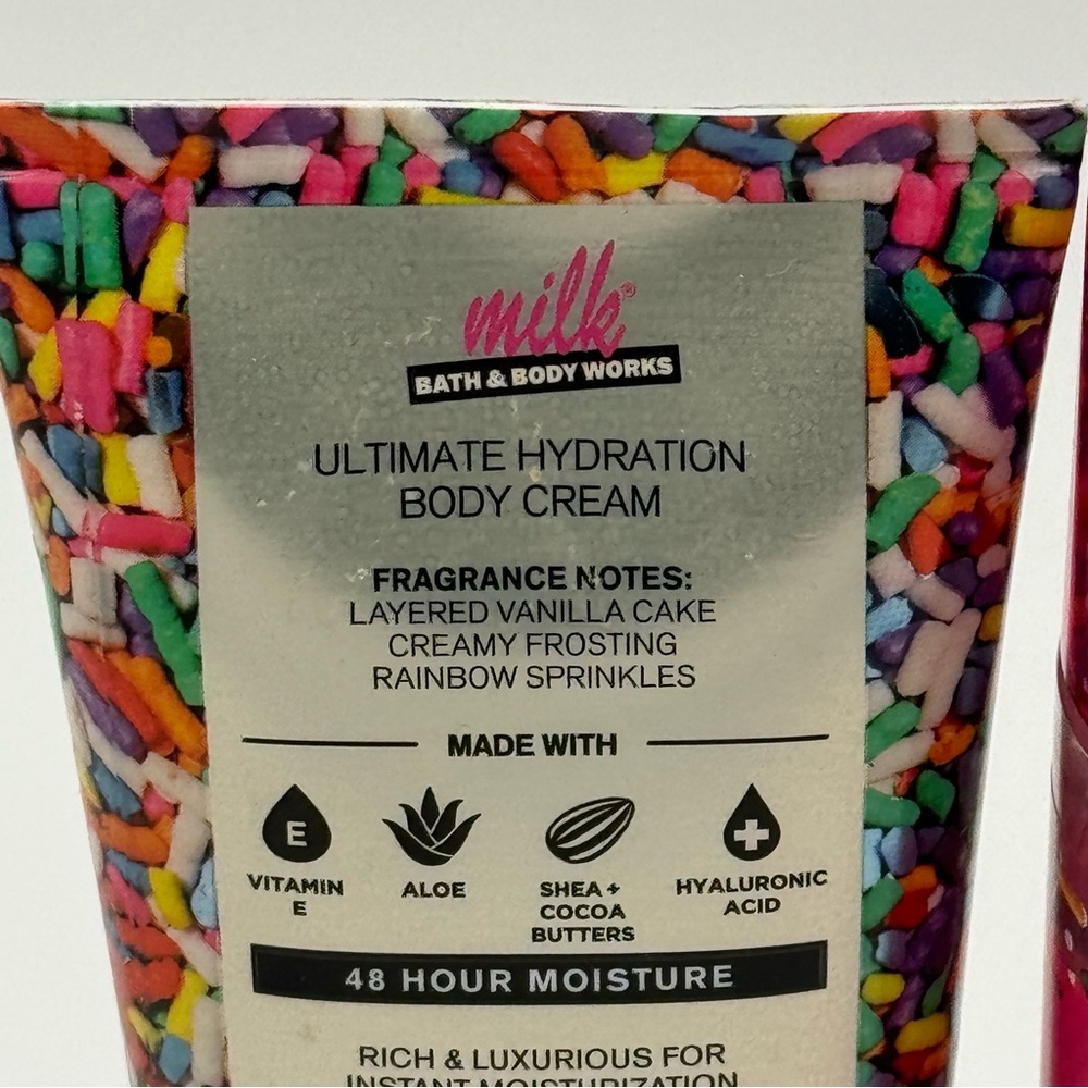 Bath & Body Works Milk Bar Birthday Cake Gift Set Limited Edition Body Care NWT - Picture 6 of 6